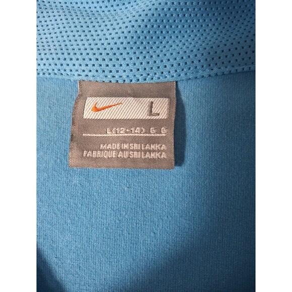 Nike Vintage Jogger Full Zip Womens L Light Blue Long Sleeve Cotton - Picture 6 of 9